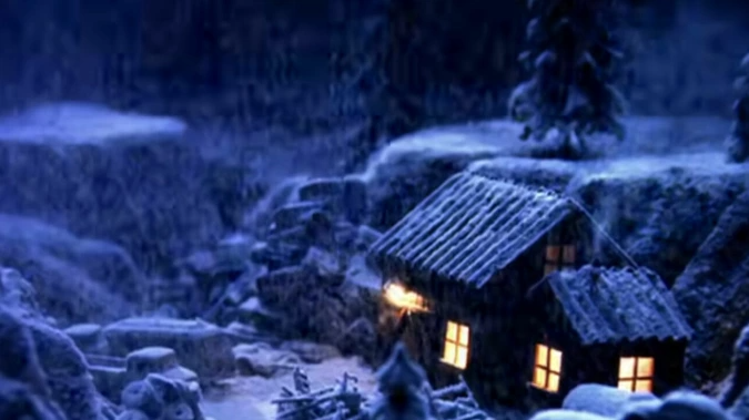 HØGGERI: I starten av den ikoniske Grandiosa-reklamen ser man et høggeri. Foto: Orkla Foods Norge